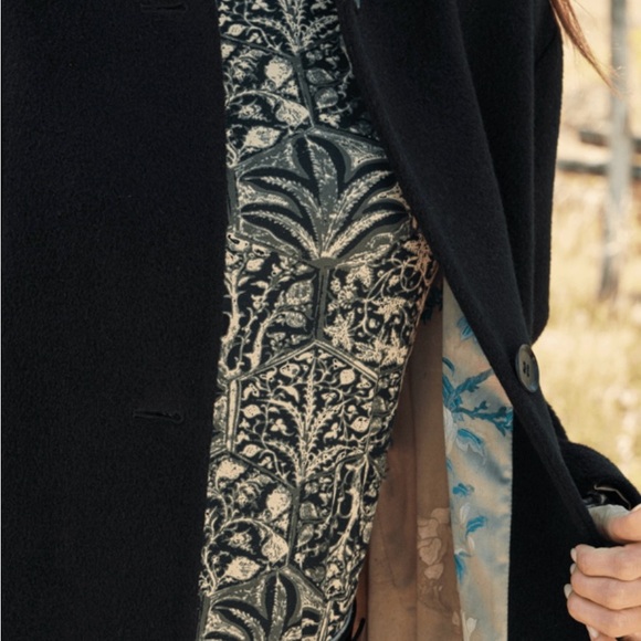 Peruvian Connection- Essex Street Coat-Luxe Modern Car Coat- Alpaca & Wool Sz. M - Picture 4 of 11